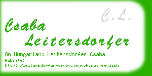 csaba leitersdorfer business card